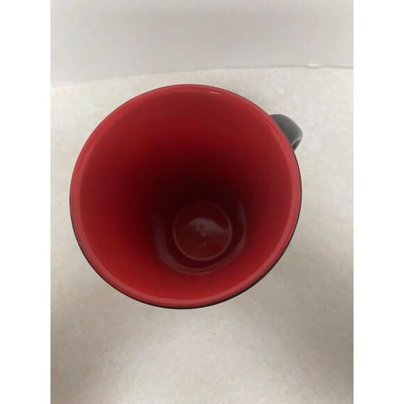 People HTC Art Deco Lady w/Red Hat And Rose Ceramic Mug  Black & Red 8oz - Picture 7 of 9